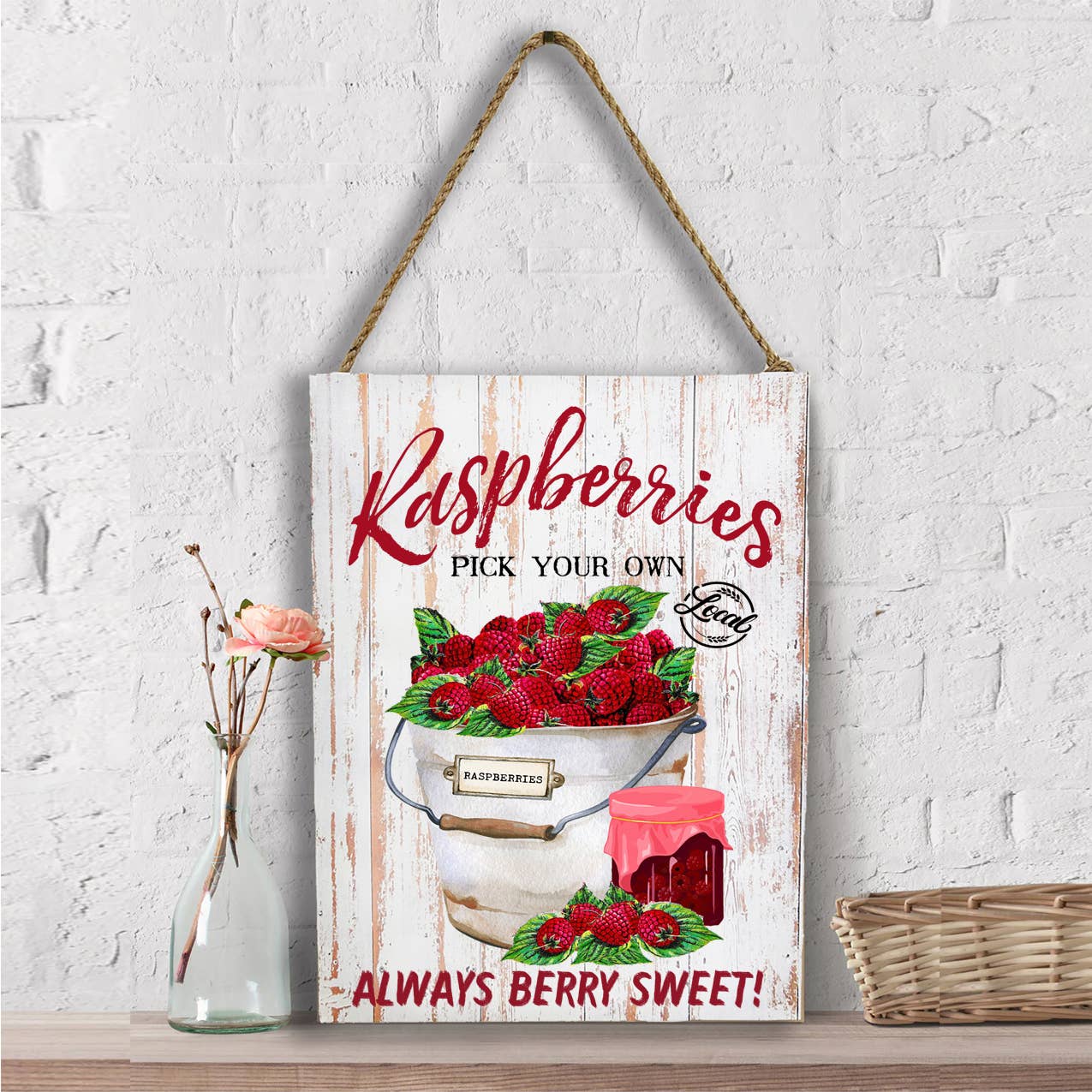 Country Farm Rasberry Fruit Wall Decor