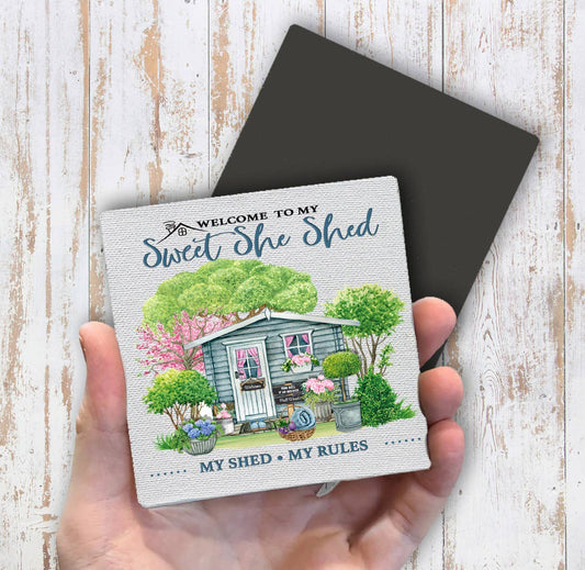 Welcome To My She Shed My Rules Magnet Fridge - Sets of 2