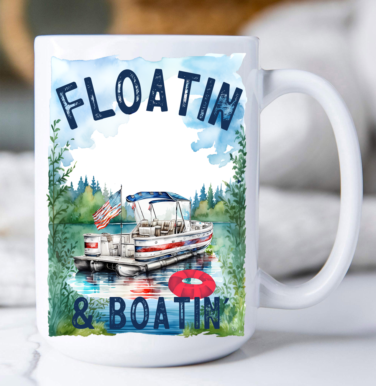 Floating and Boating on the Lake Coffee Mug
