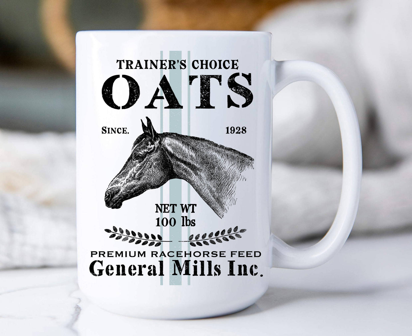 Trainers Choose Oats Horse 15 oz Coffee Mug
