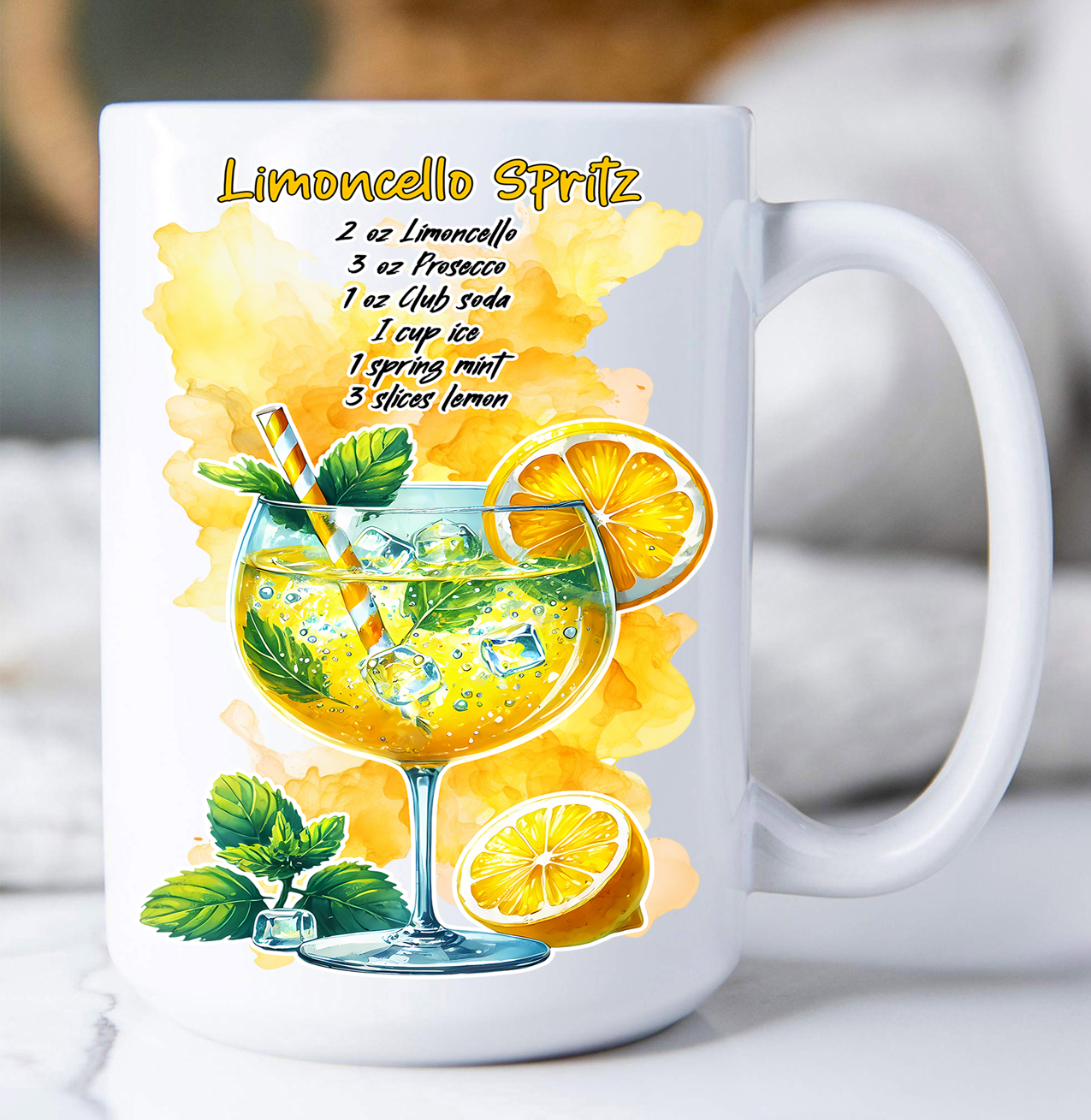 Summer Cocktail Limoncello Spritz Coffee Mug
