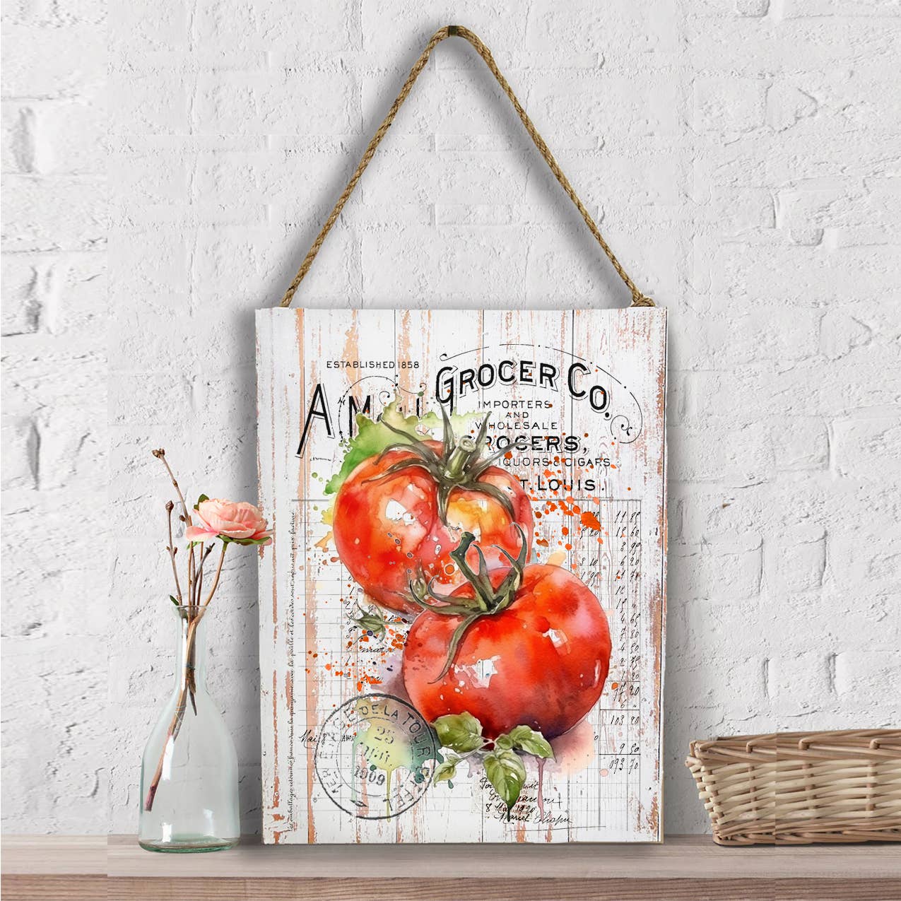 Vintage Farmhouse Tomatoes Vegetables Wall Decor