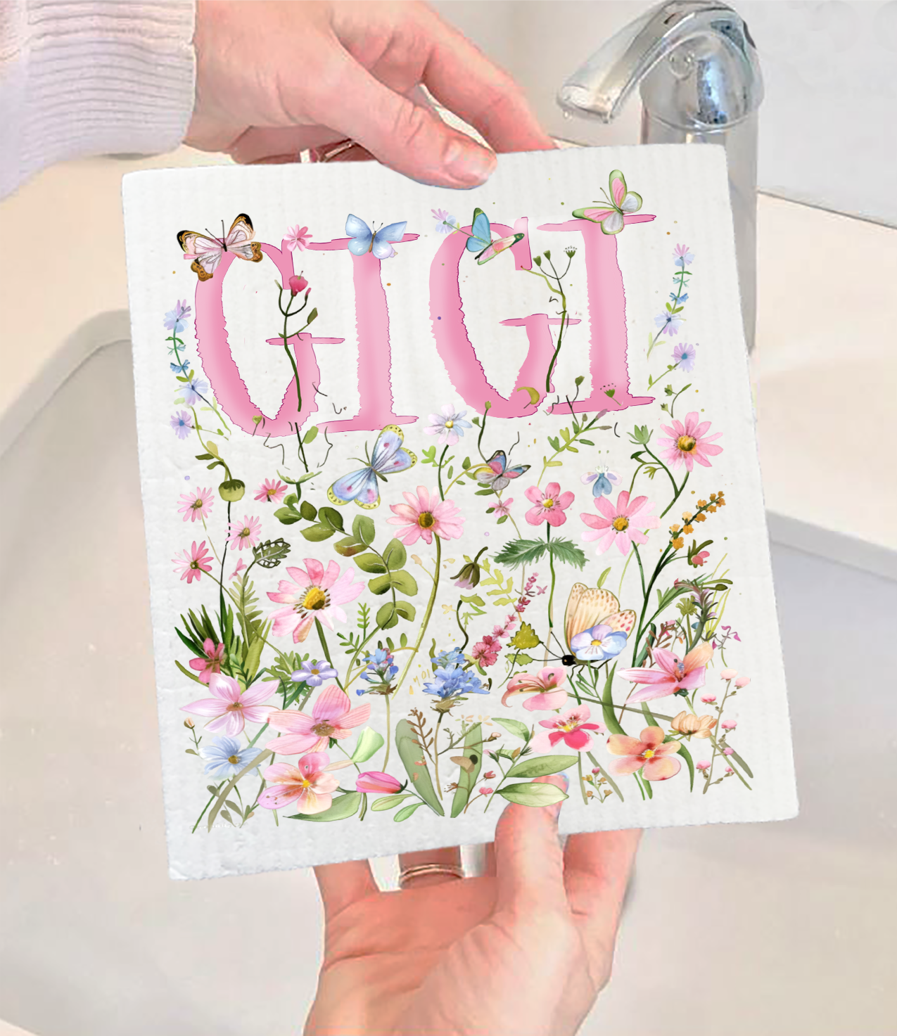 Mother's Day Wild Flowers Gigi Swedish Dishcloth (Set of 2)