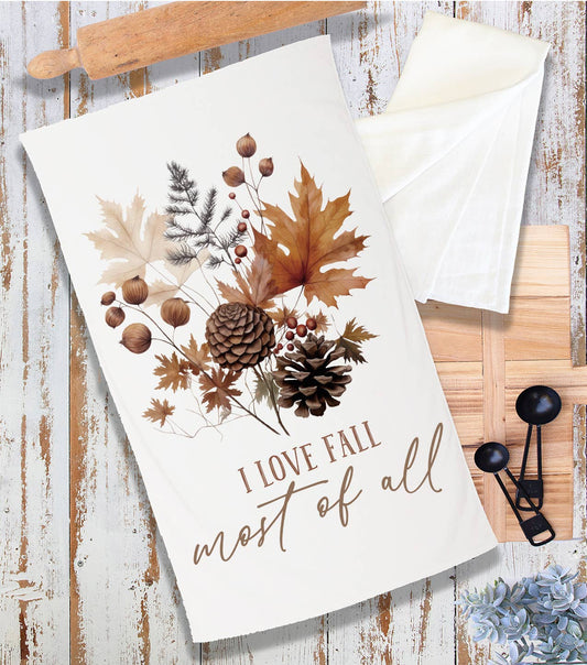 Autumn Love Fall Most of All Terry Towel