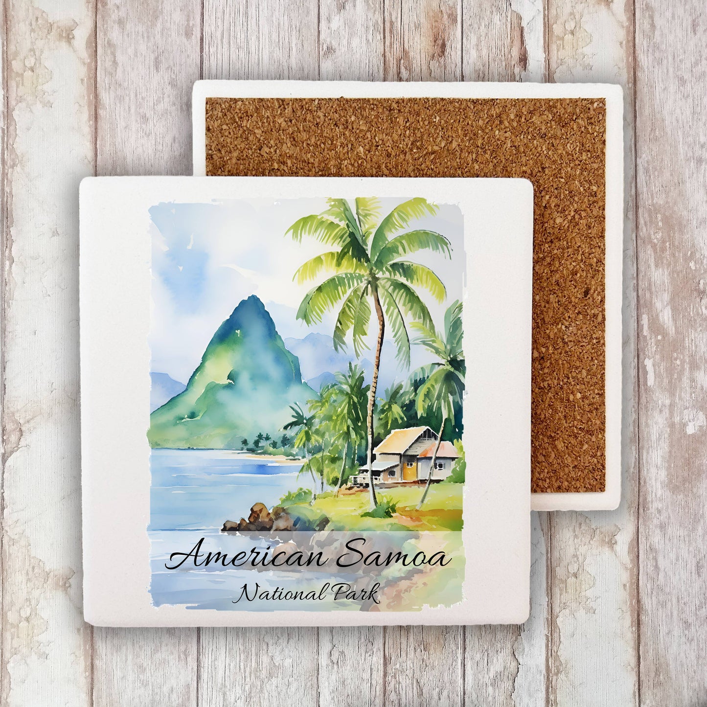 American Samoa National Park Stone Coaster