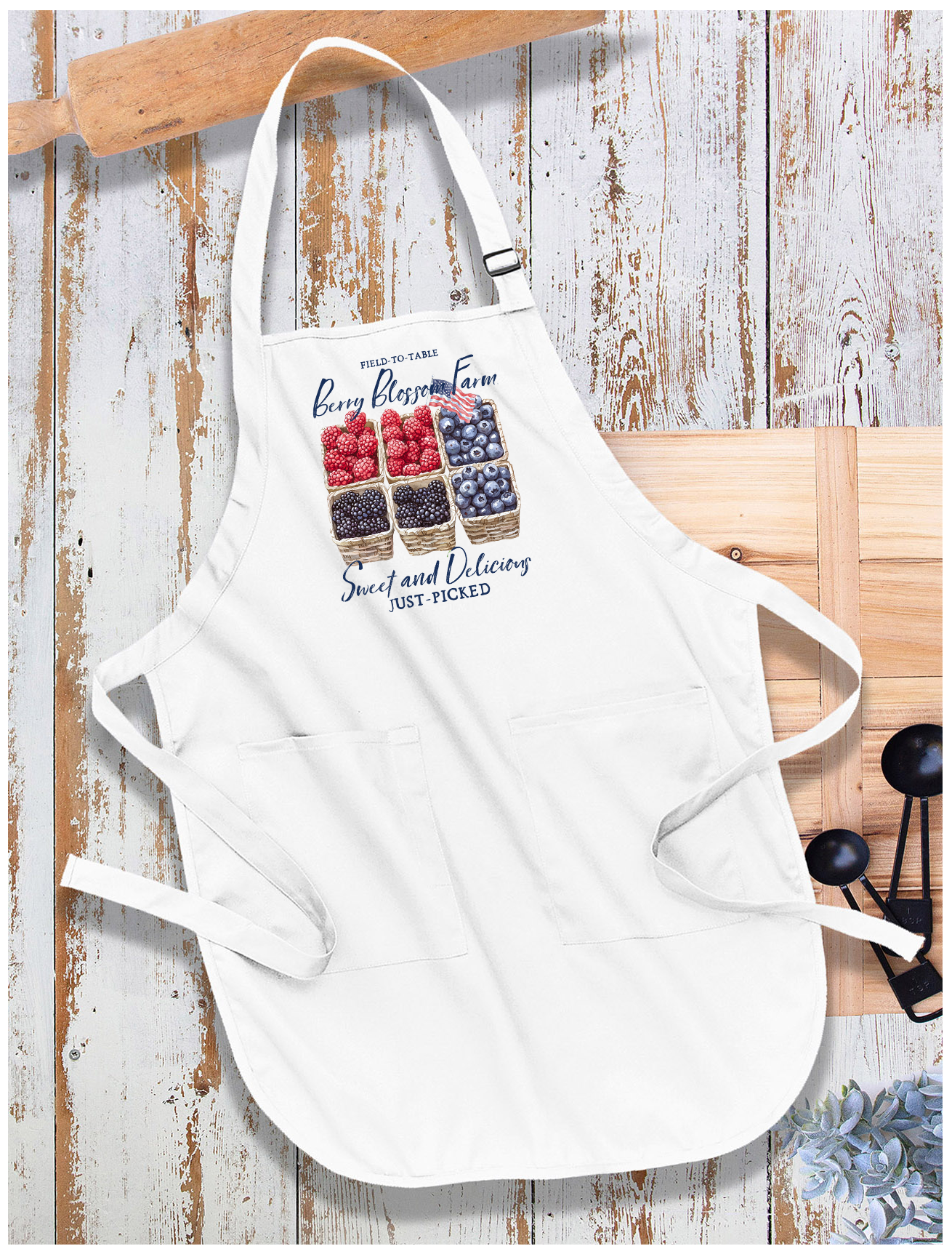 Blueberry Raspberry Blackberry Farms Apron