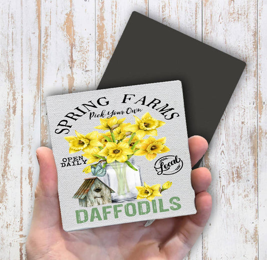 Spring Farms Daffodils Magnet Fridge - Sets of 2