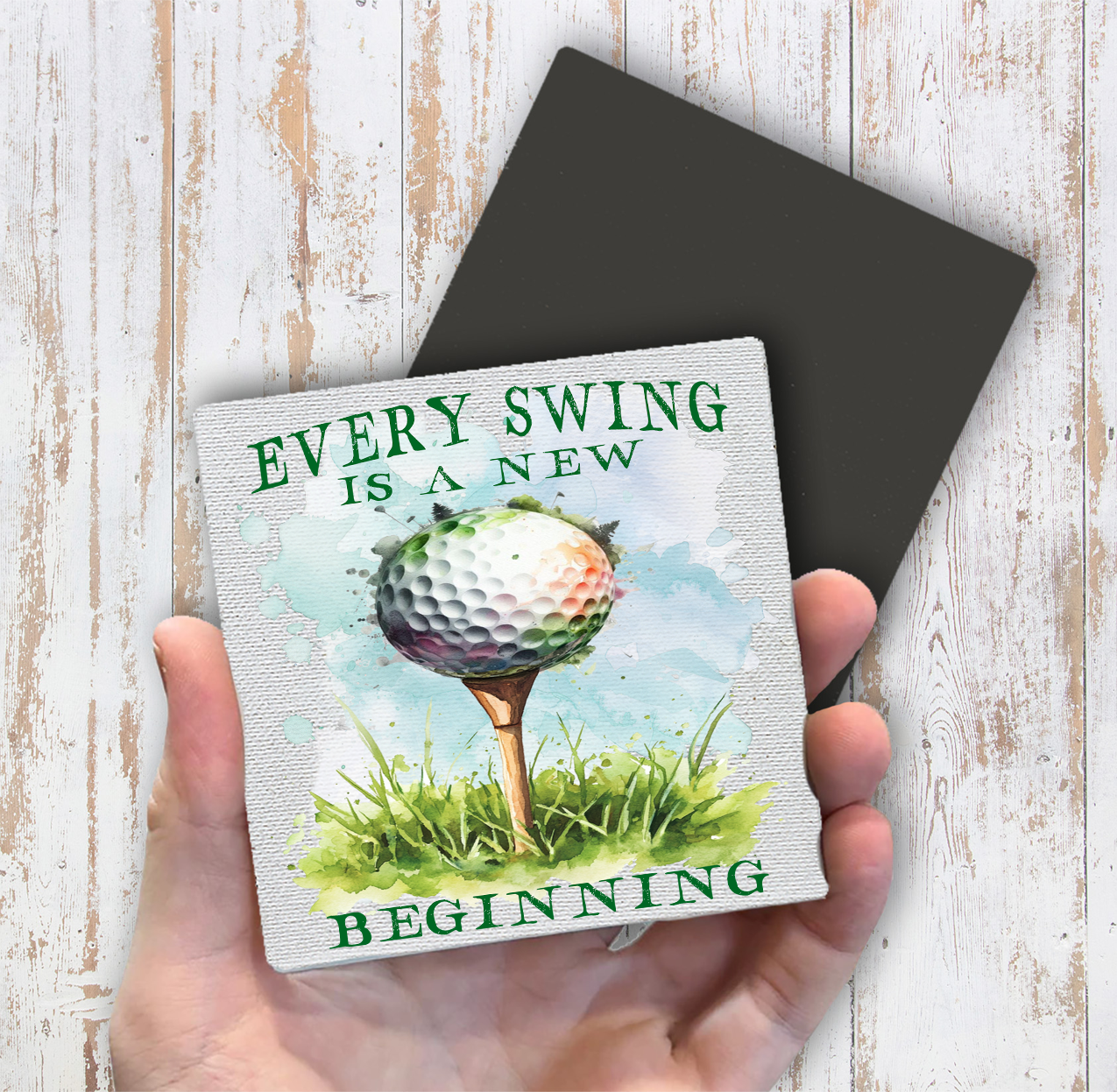 Golf Every Swing is a New Beginning Magnet Fridge (Set of 2)