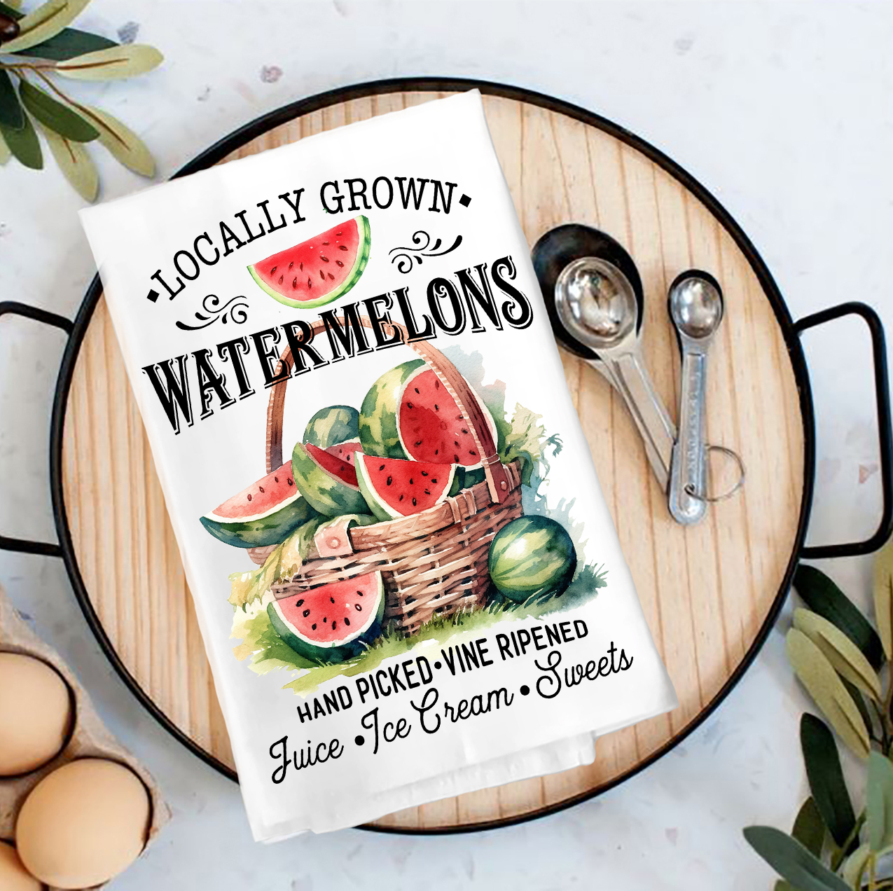 Locally Grown Watermelon Tea Towel