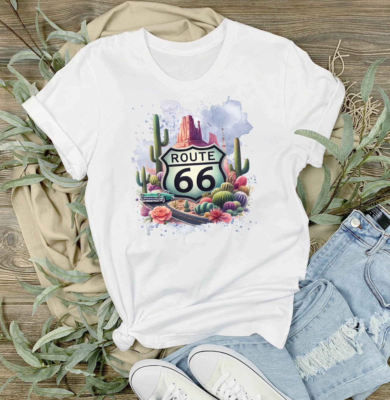 Route 66 Desert Cactus T-Shirt