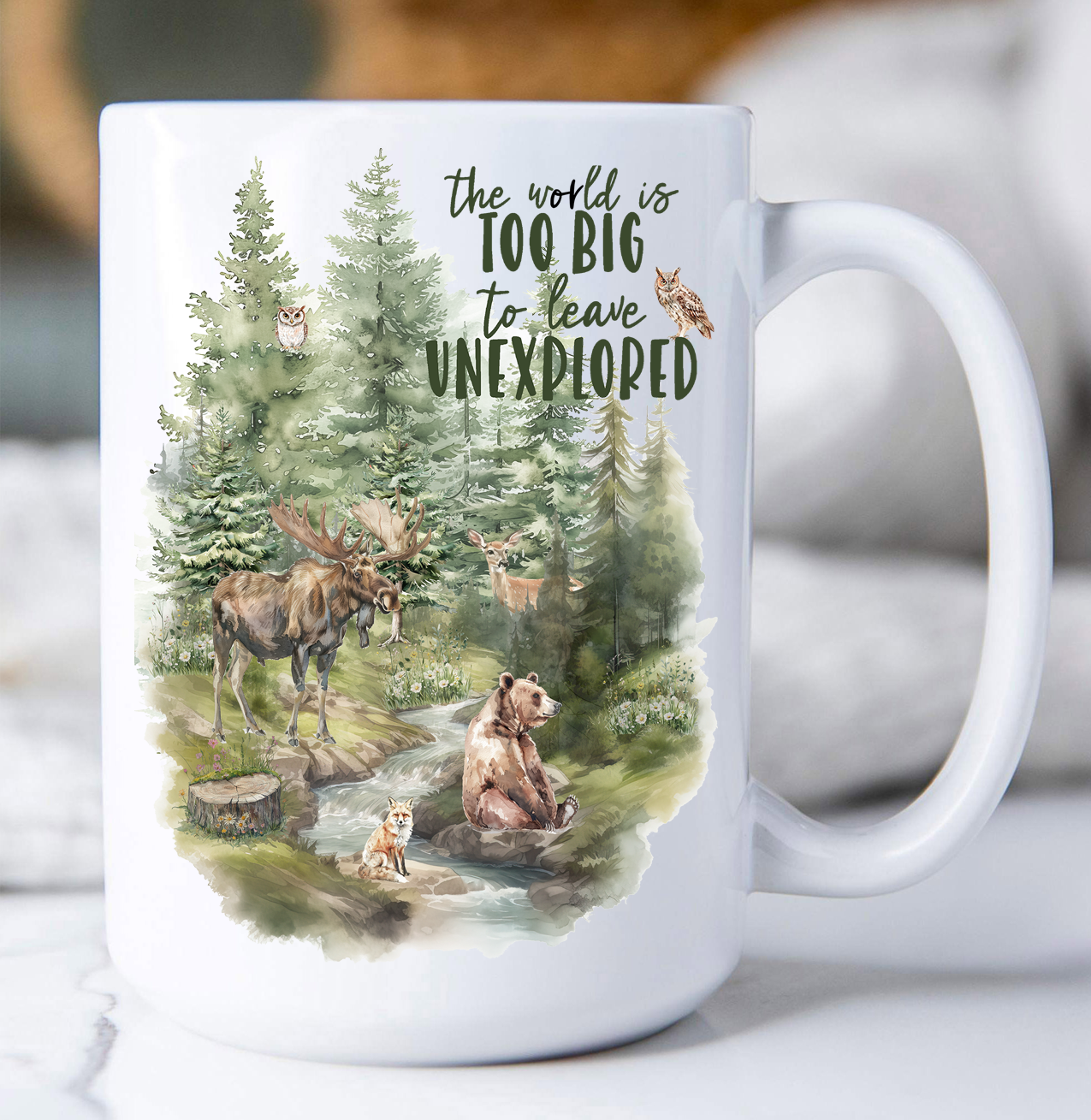 Life beautiful Adventure Woodland Animals Coffee Mug