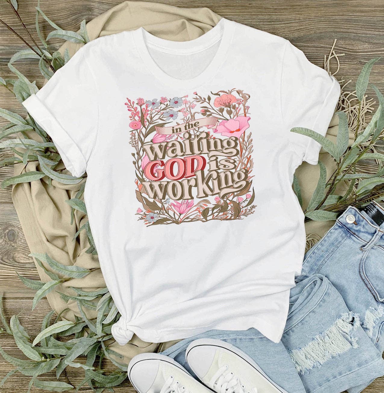 In The Waiting God Is Working Spiritual T-Shirt