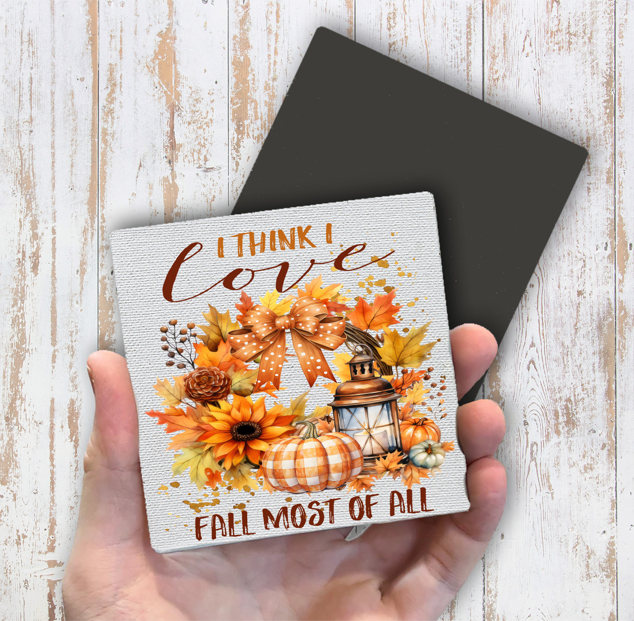 I Think I Love Fall The Most Magnet Fridge (Set of 2)