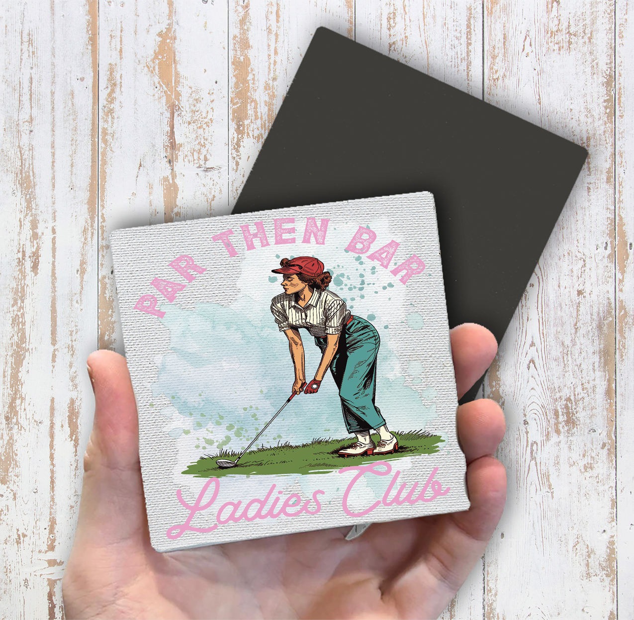 Golf Par Then Bar Ladies Club Magnet Fridge (Set of 2)