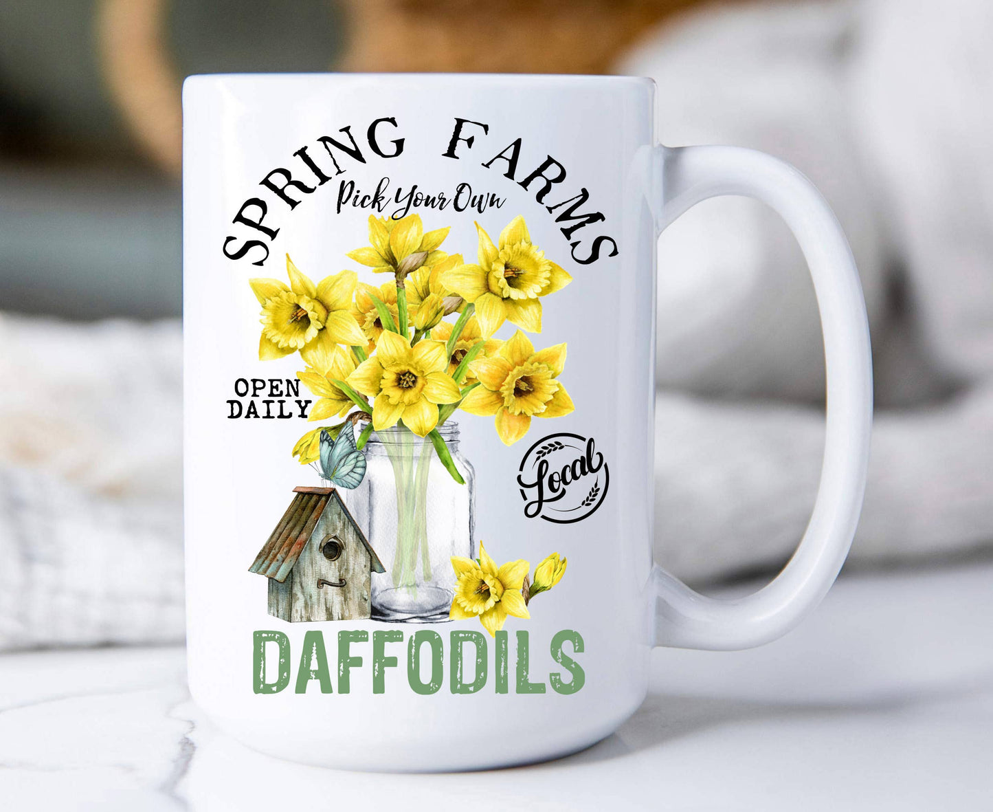 Spring Farms Daffodils 15 oz Coffee Mug