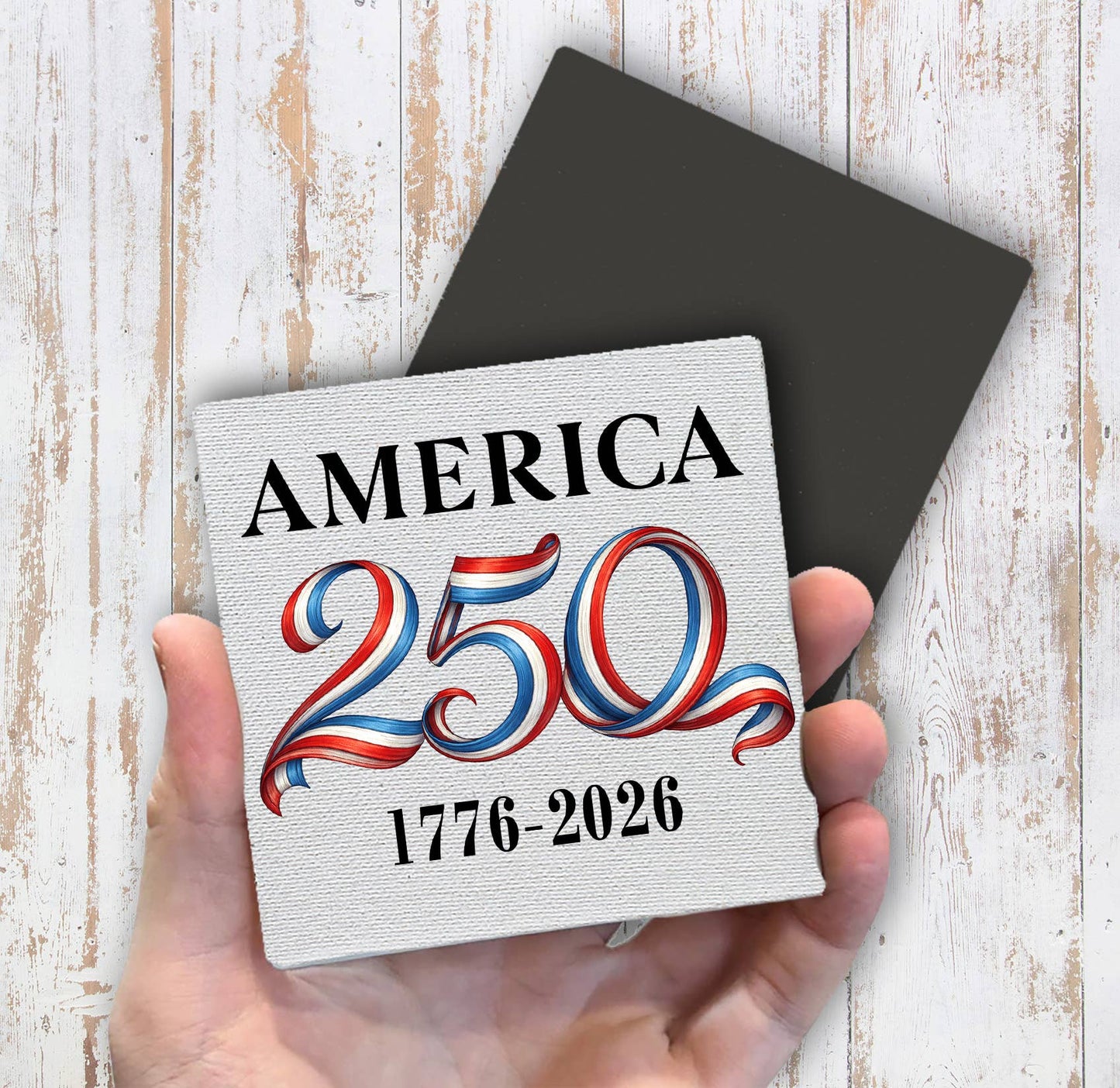 Patriotic Red White Blue 250 Anniversary Magnet Fridge