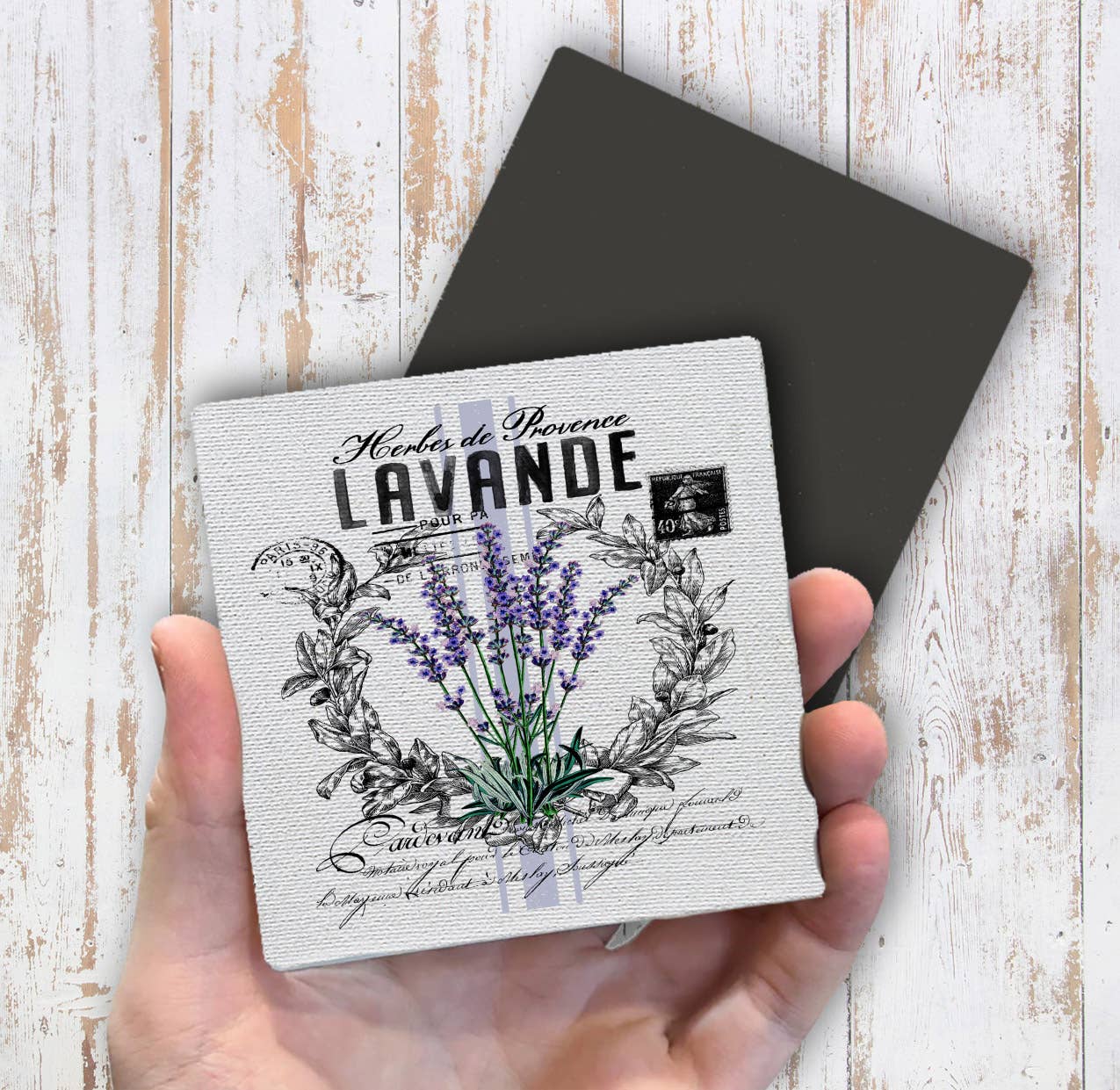 Vintage French Lavender Magnet Fridge - Sets of 2
