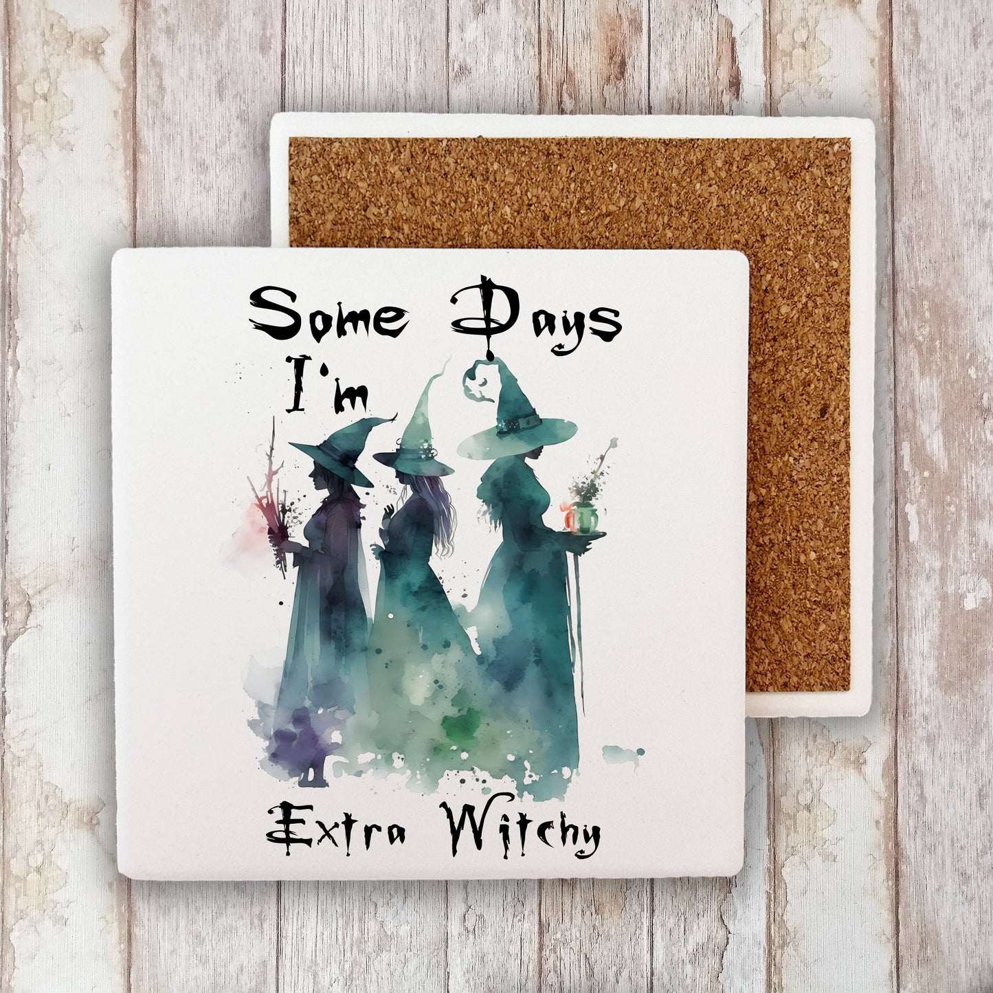 Halloween Some Days Extra Witchy Stone Coaster