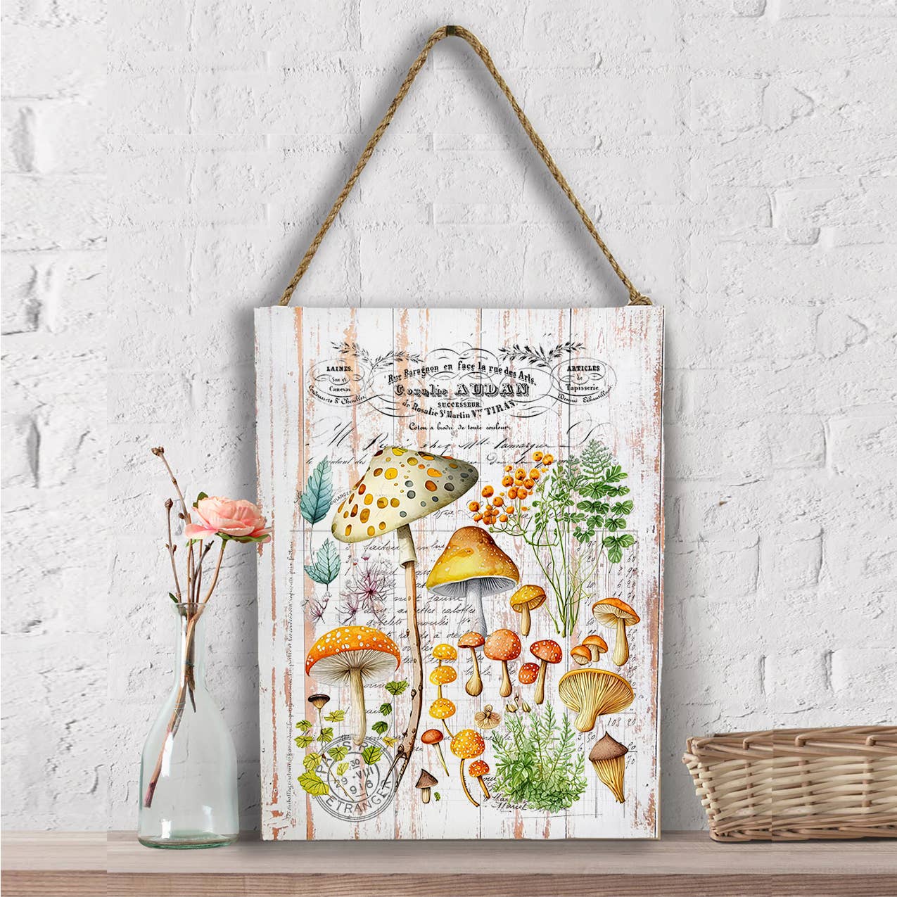Vintage Mushrooms Botanicals Wall Decor
