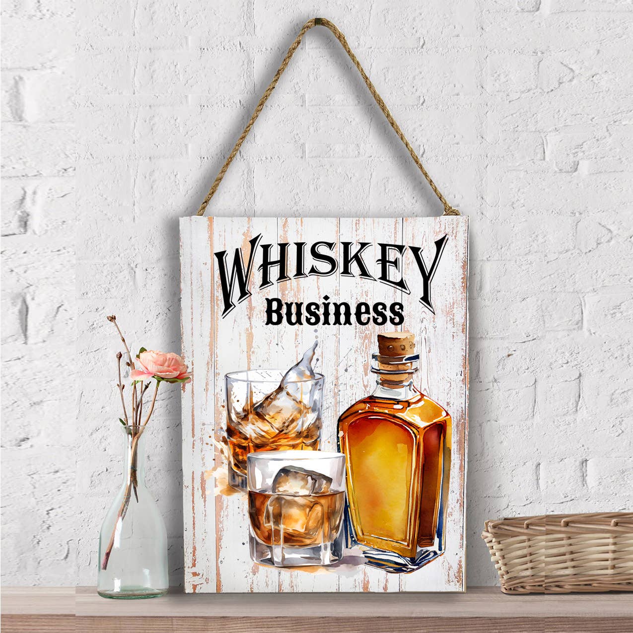 Whiskey Business Funny Sassy Wall Decor