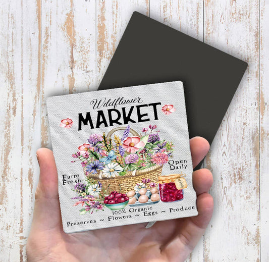 Wildflower Country Market Farm Fresh Magnet Fridge - Sets of 2