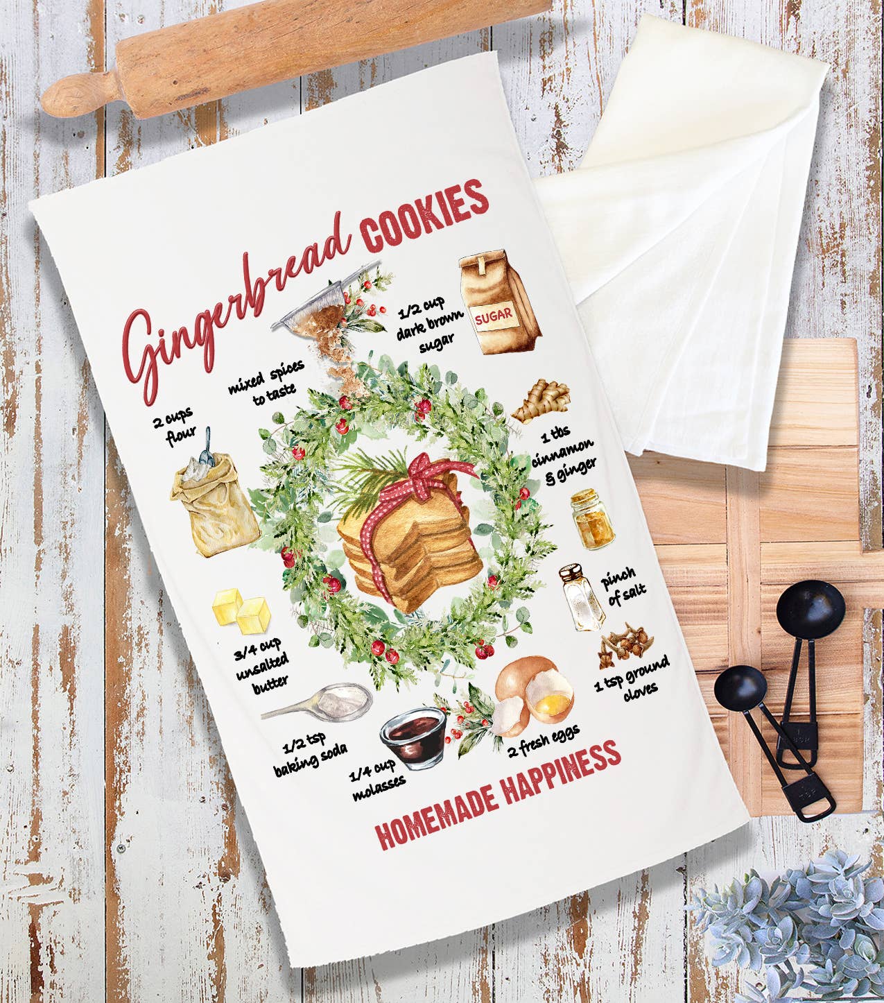 Christmas Gingerbread Cookie Recipe Terry Towel