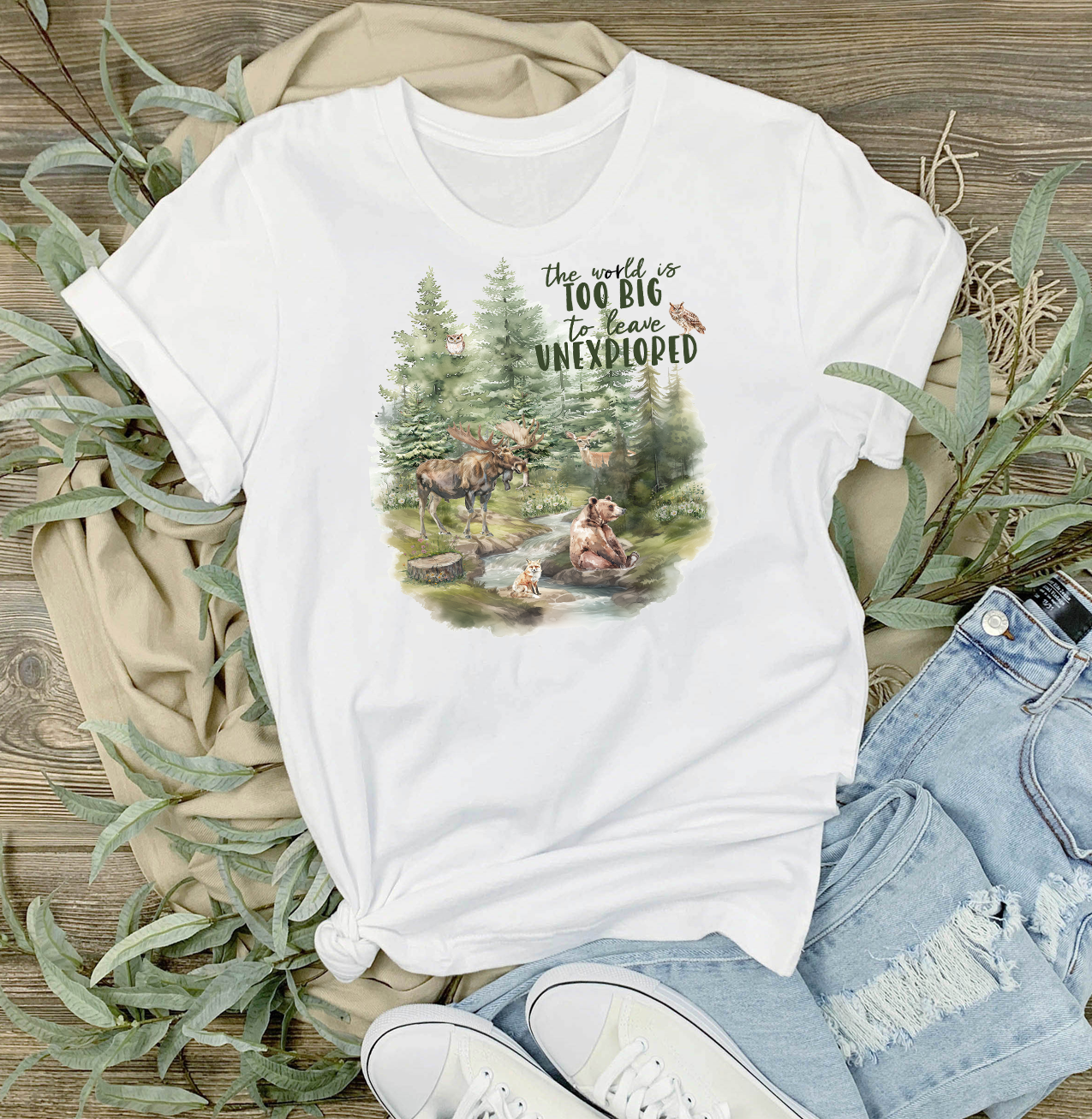 Life beautiful Adventure Woodland Animals T-Shirt