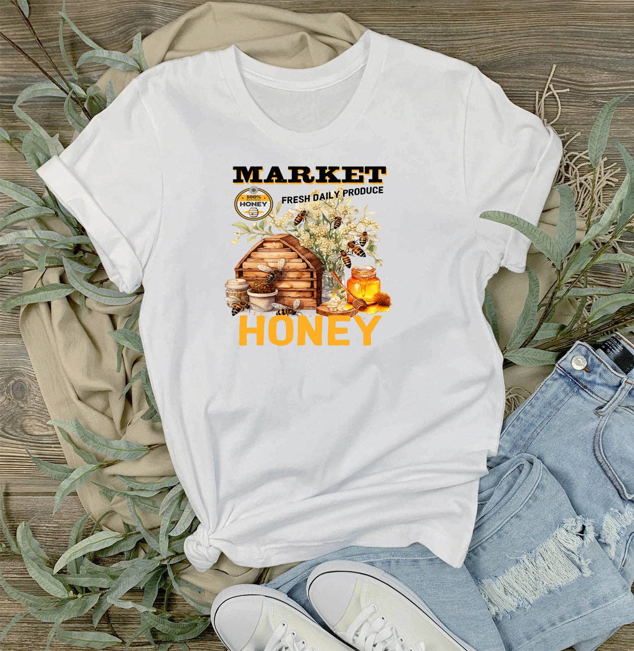 Honey Bees Country Market T-Shirt
