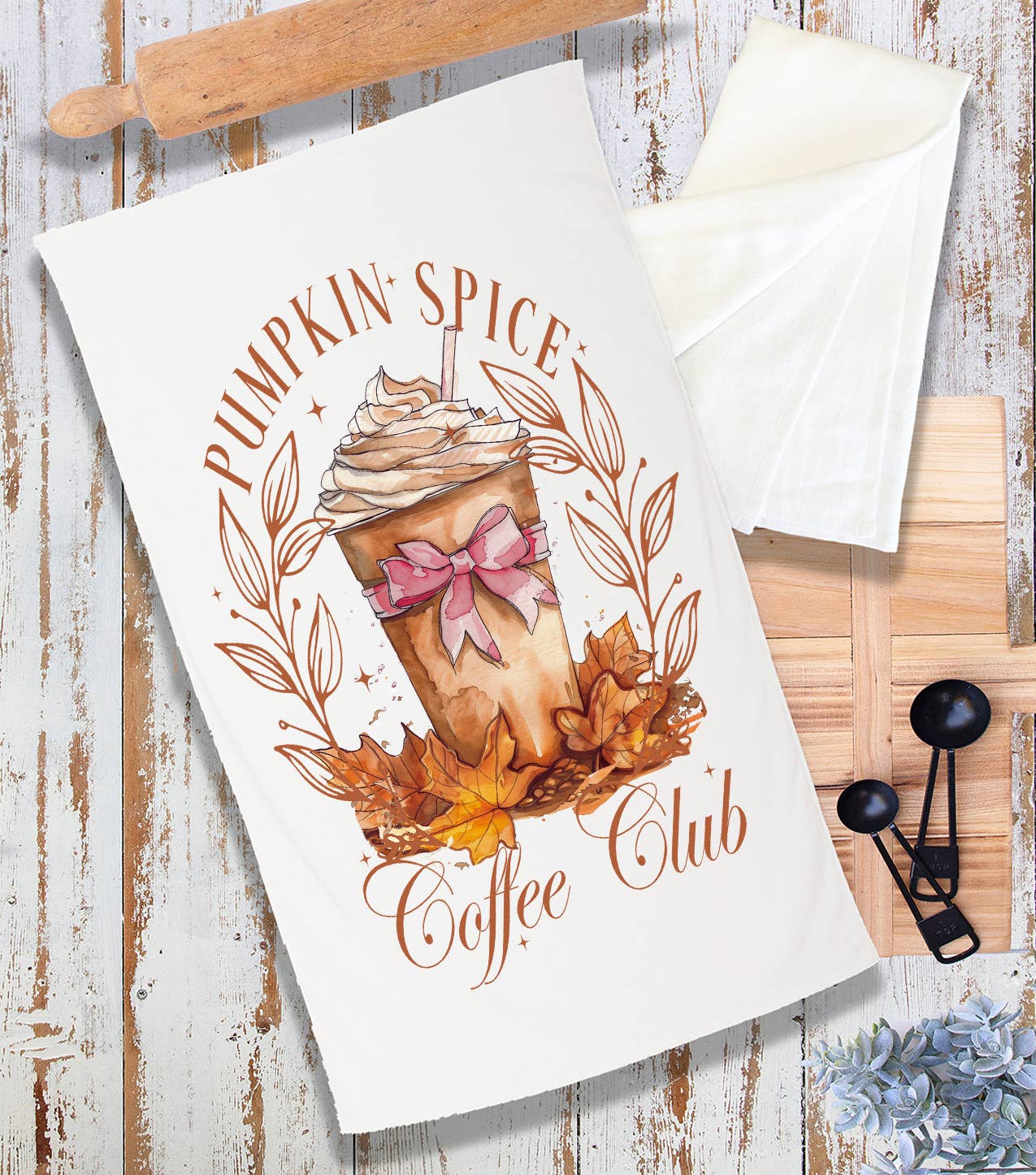 Autumn Fall Pumpkin Spice Club Terry Towel
