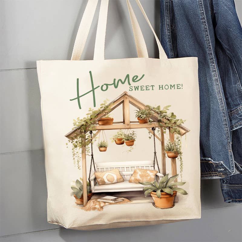 Home Sweet Home Proch Swing Canvas Tote Bag