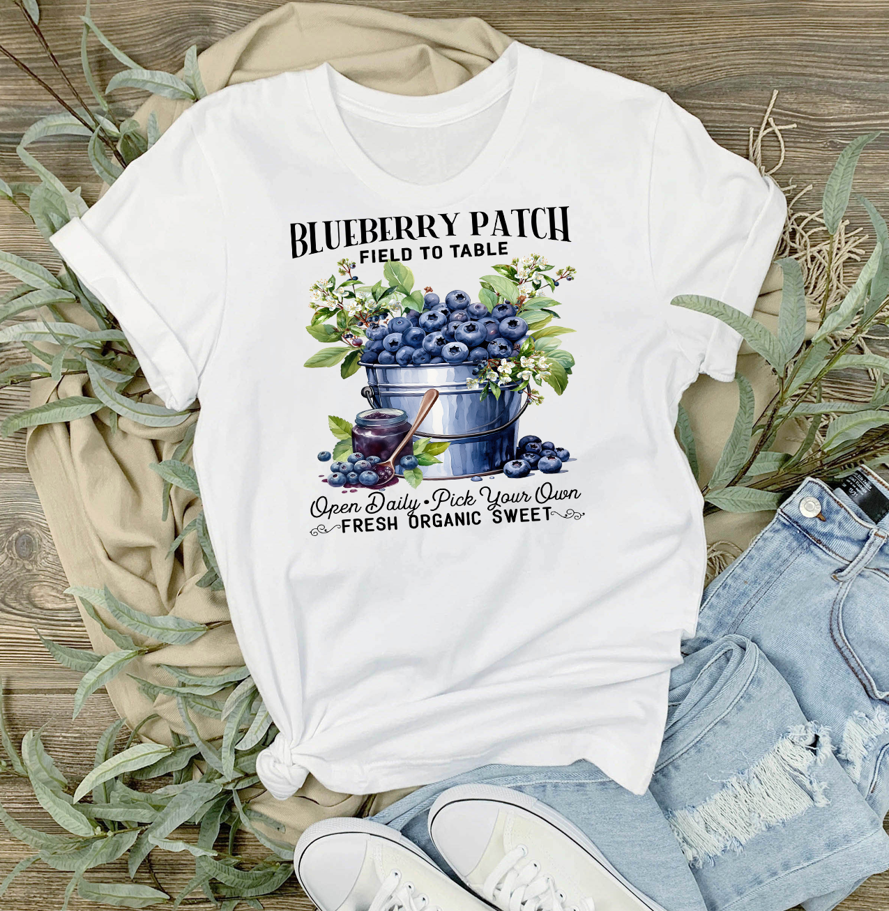 Blueberry Patch Field to Table T-Shirt