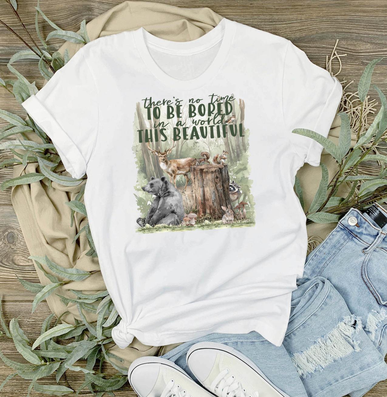 Woodland Animals A world of beauty T-Shirt