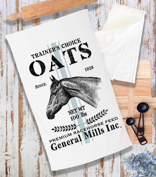 Trainers Choose Oats Horse Terry Cloth Towel