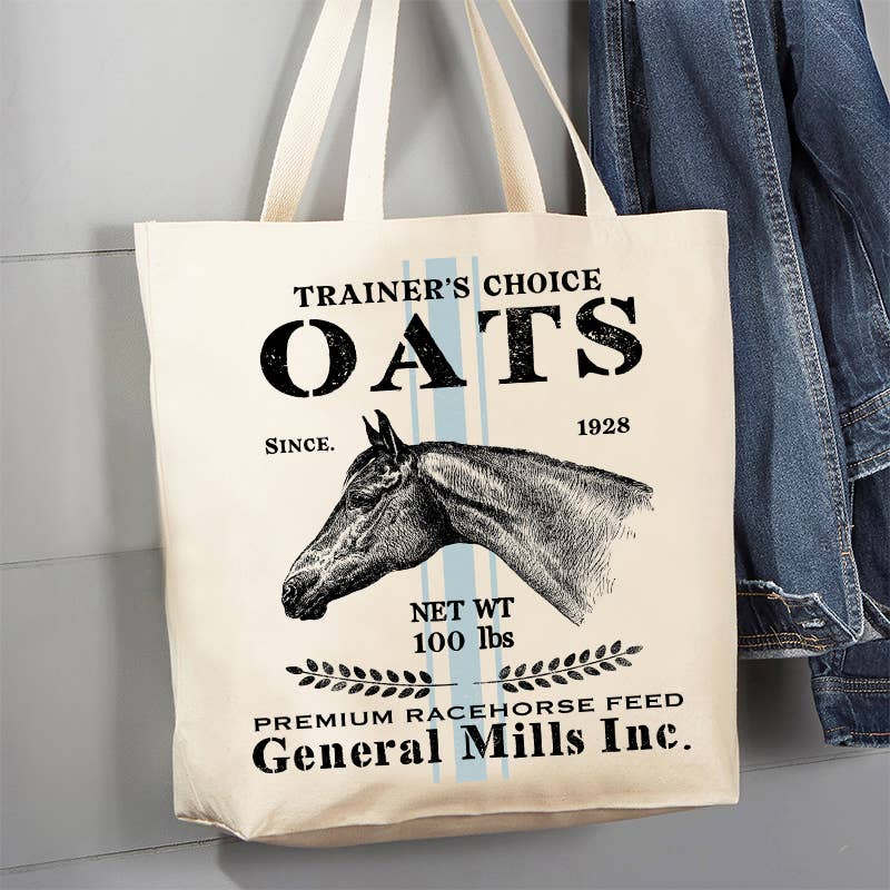 Trainers Choose Oats Horse Canvas Tote Bag