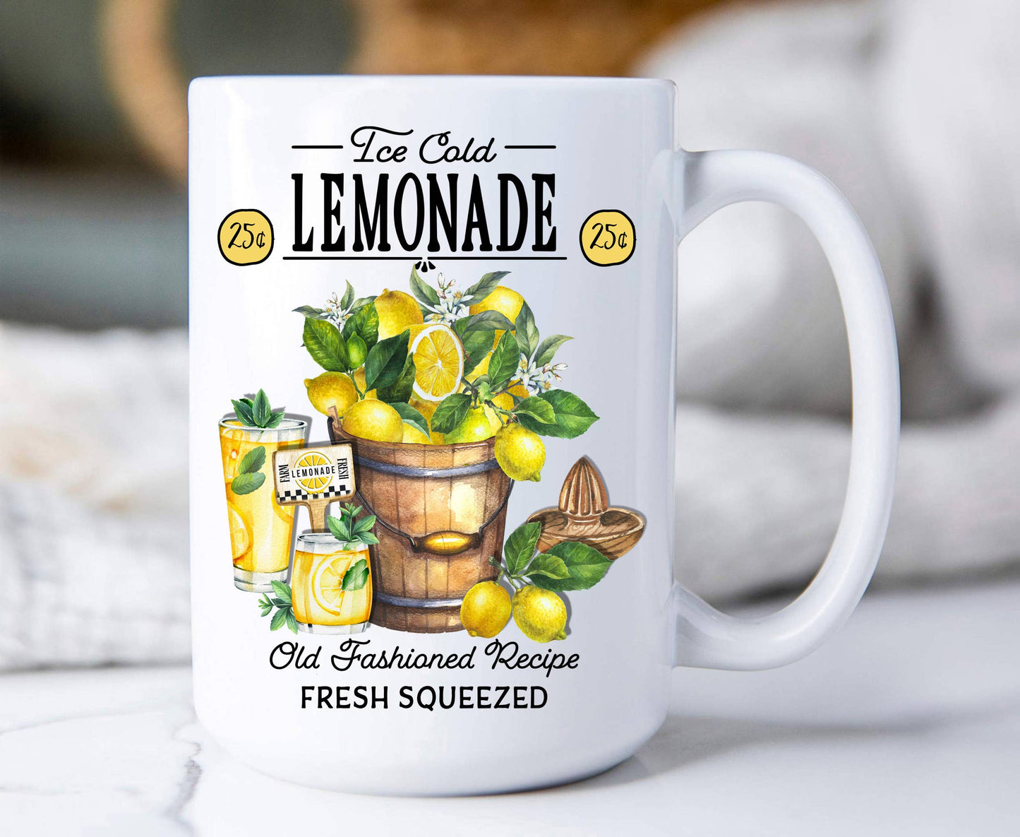 Modern Farmhouse Ice Cold Lemonade Coffee Mug