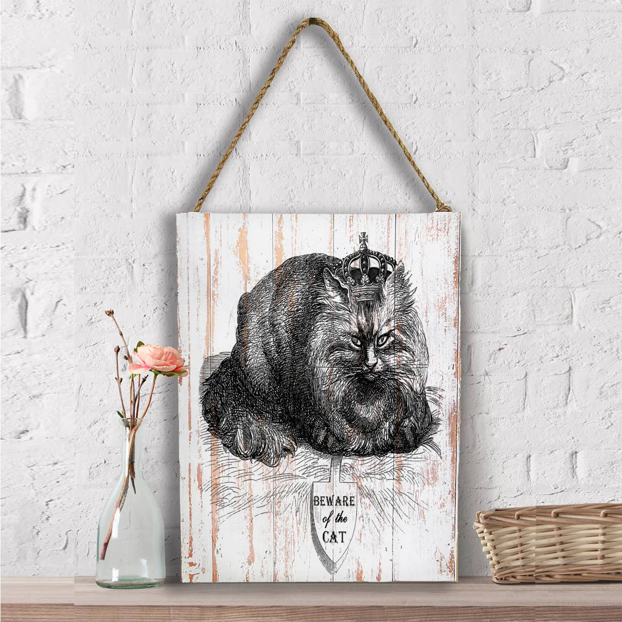 Beware of the Cat Crown, Wall Decor