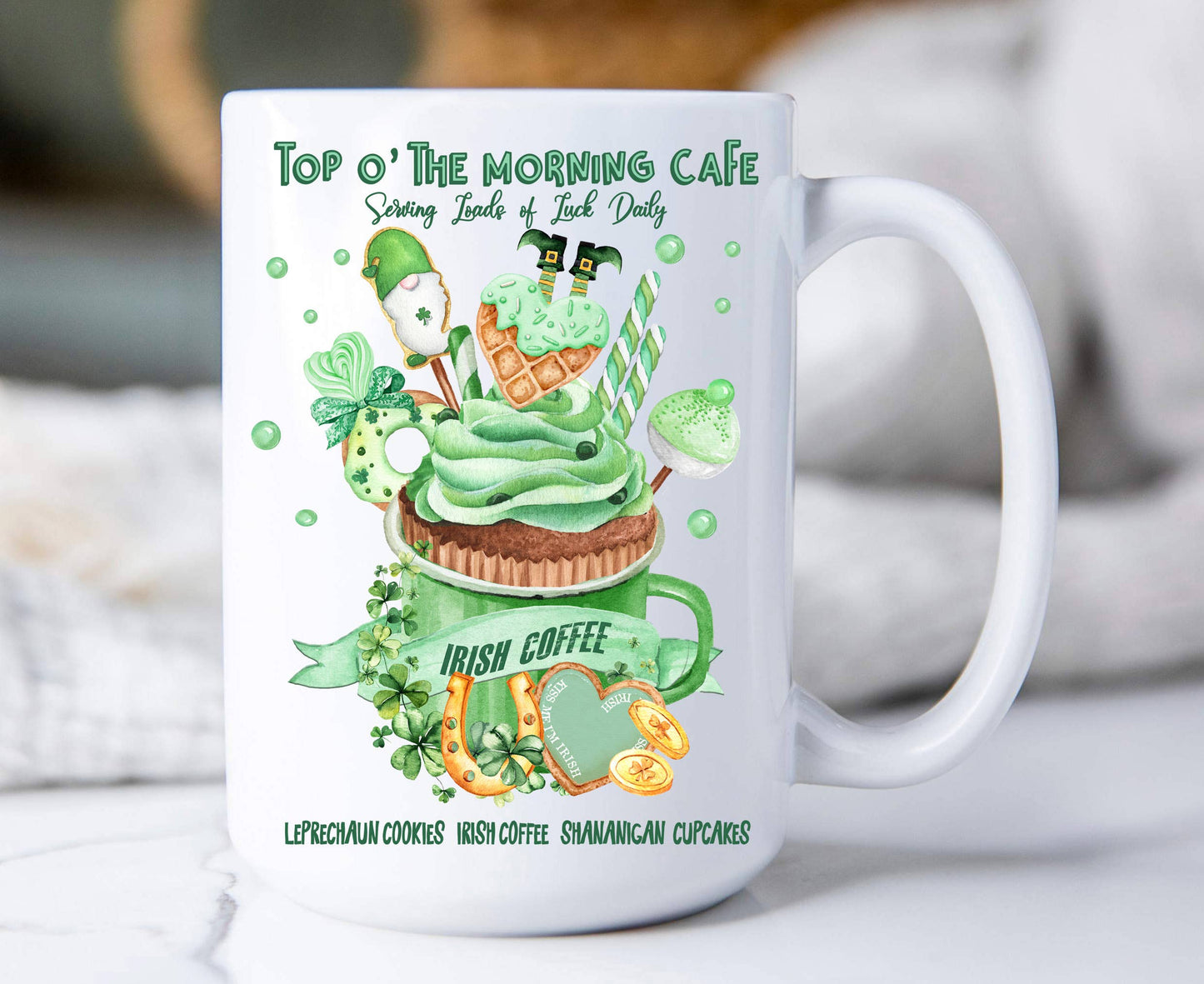 St Patricks Day Irish Coffee 15 oz Coffee Mug