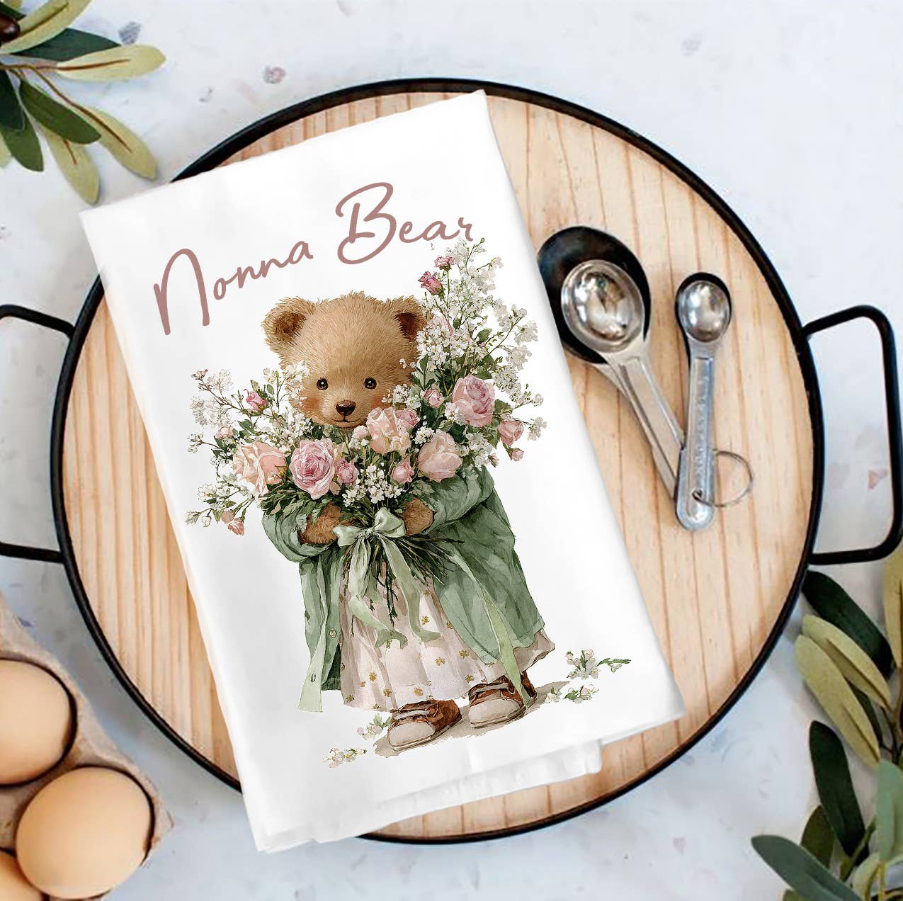 Mother's Day Nonna Bear Tea Towel