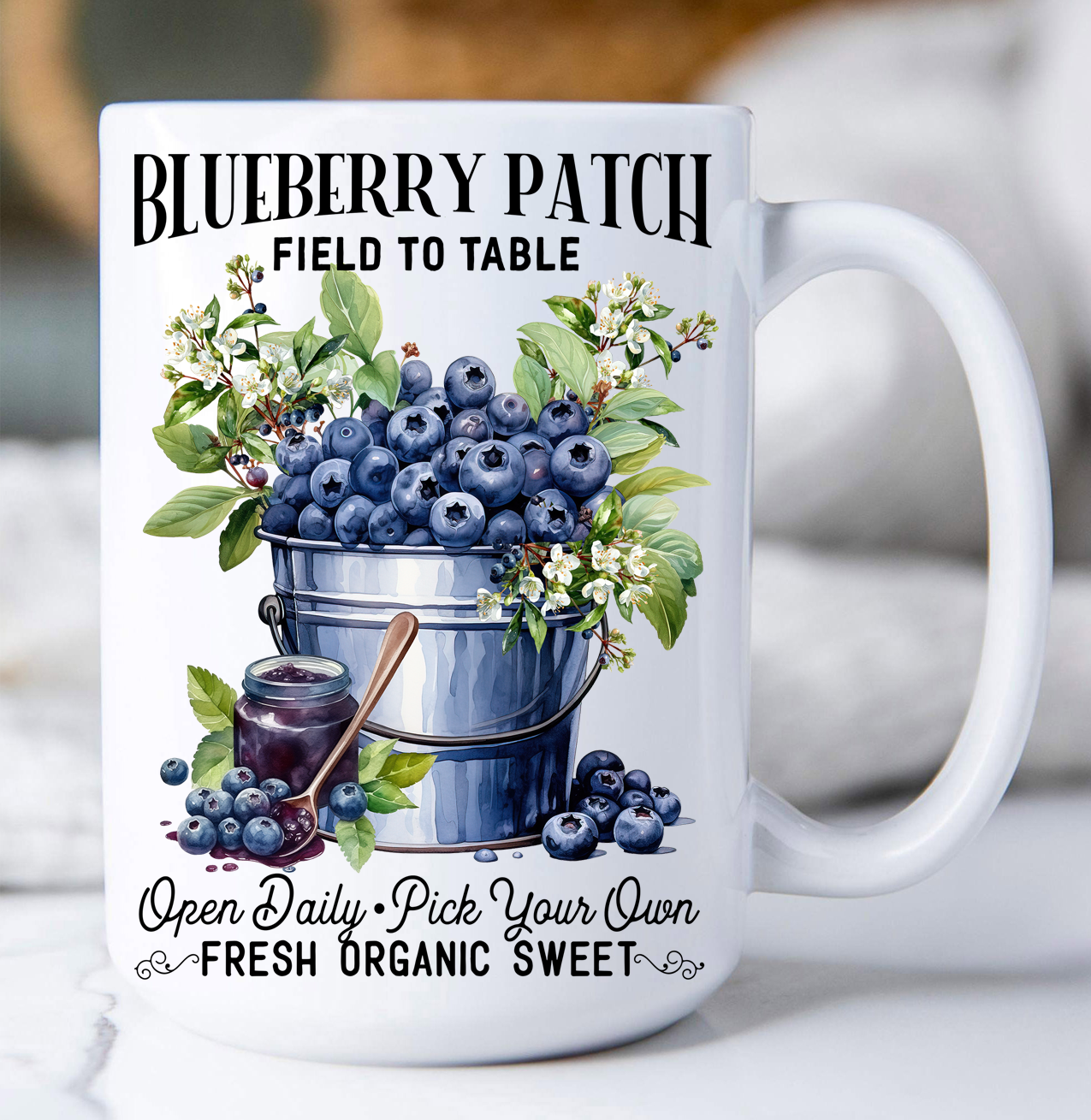 Blueberry Patch Field to Table Coffee Mug