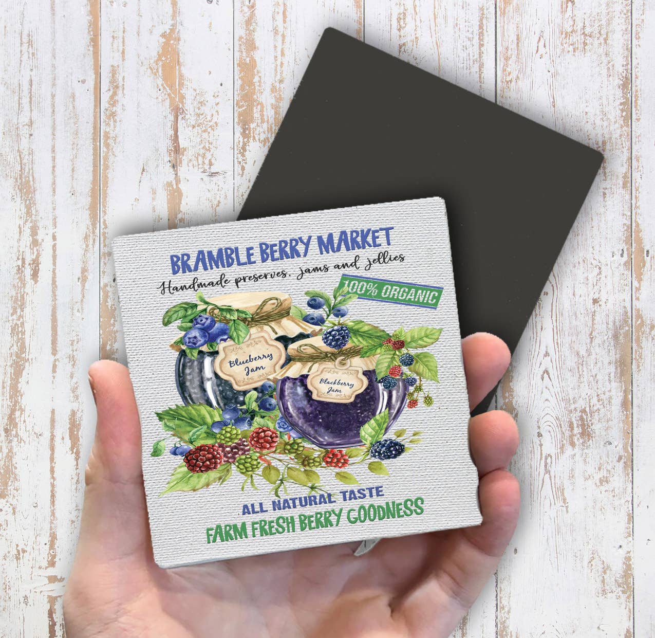 Blueberry Market 100% Organic Magnet Fridge - Sets of 2