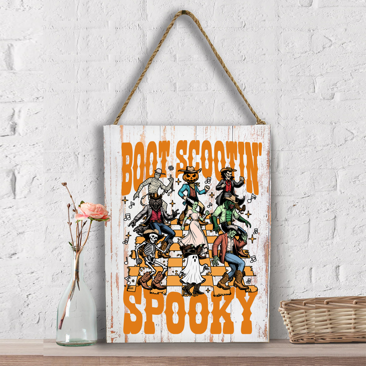 Halloween Boot Scootin Spooky Wall Decor