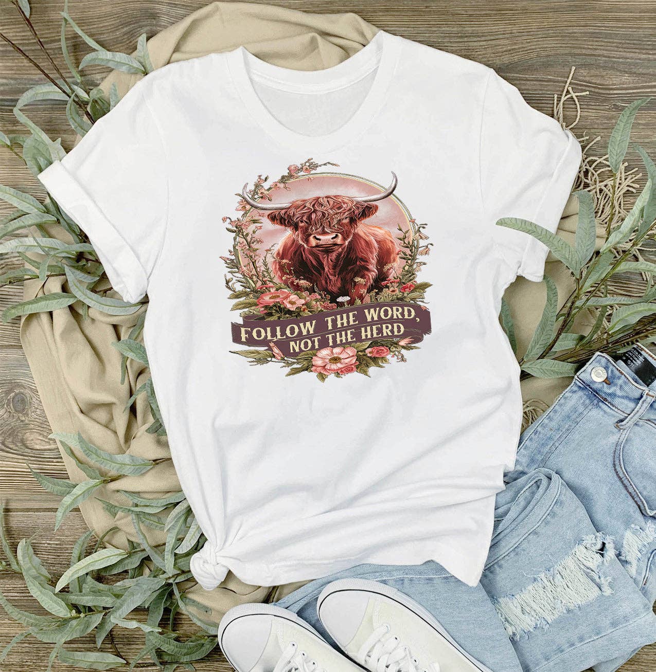 The Word not the Herd Western Spiritual T-Shirt