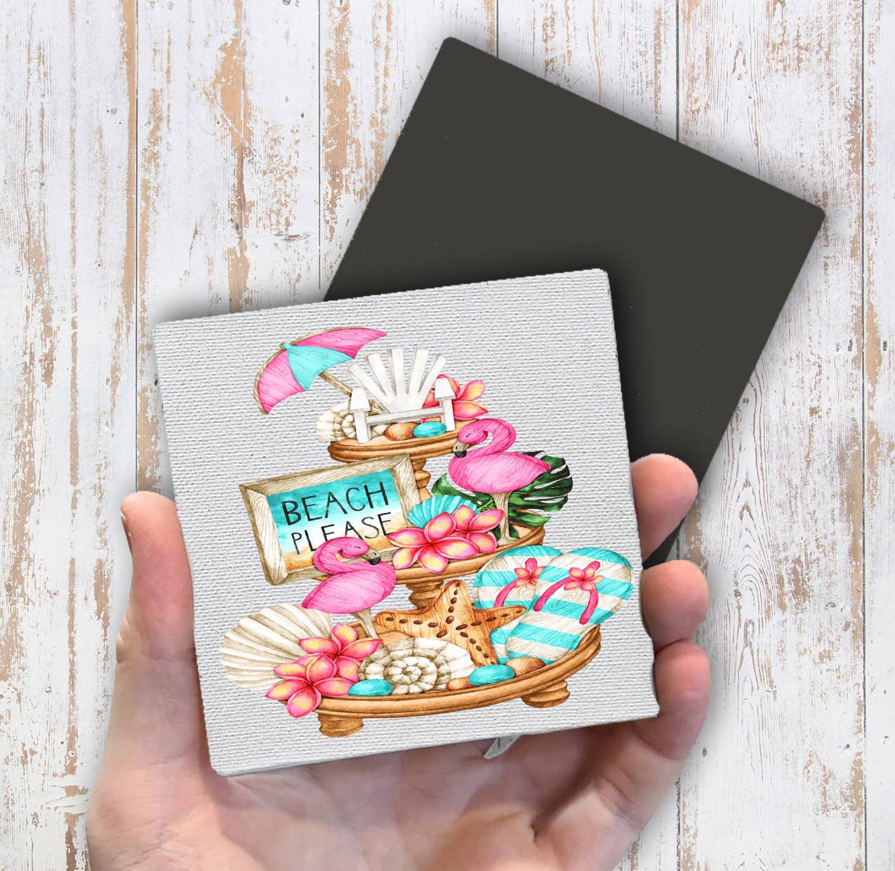 Beach Please 3 Tier Tray Magnet Fridge - Sets of 2
