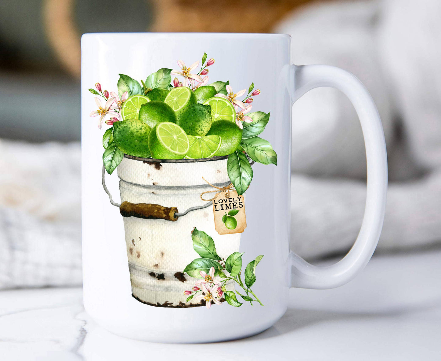 Farmhouse Bucket of Limes Coffee Mugs