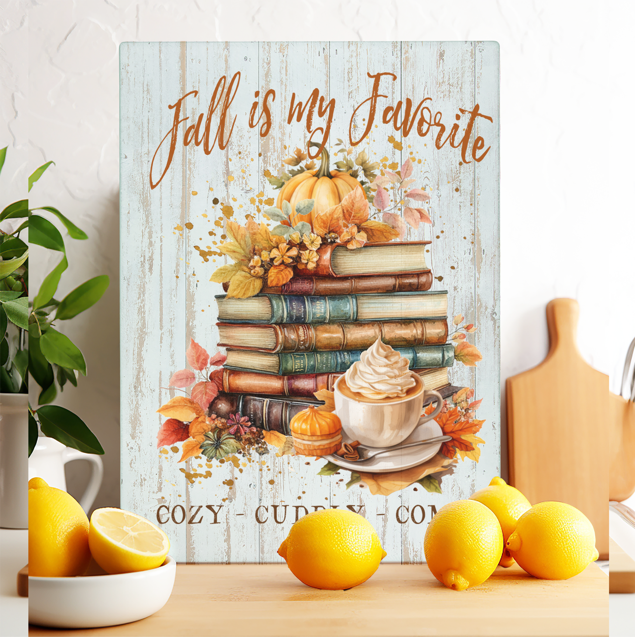 Glass Cutting Board Fall is My Favorite Cozy Cuddly
