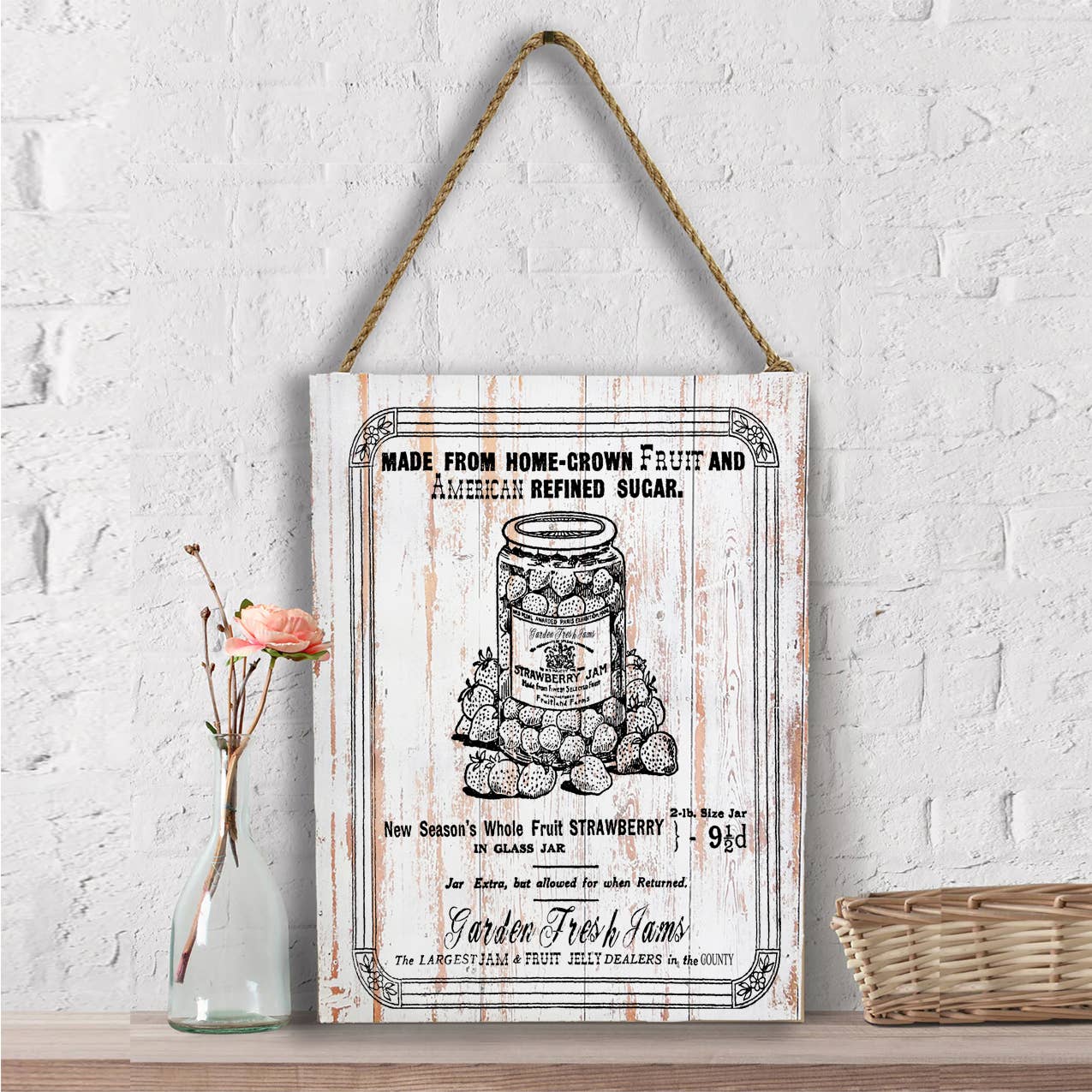 Country Farm, Home Made Strawberry Jam, Wall Decor