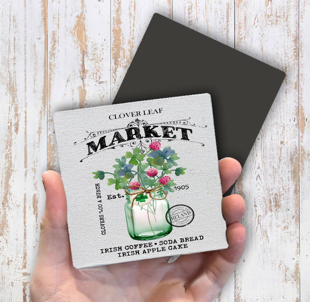 St Patricks Day Farmers Market Magnet Fridge - Sets of 2