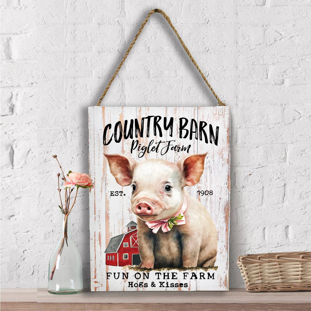 Country Piglet Farm Pig Animals Wall Decor