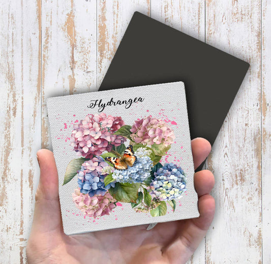 Spring Garden Pink Hydrangeas Magnet Fridge - Sets of 2