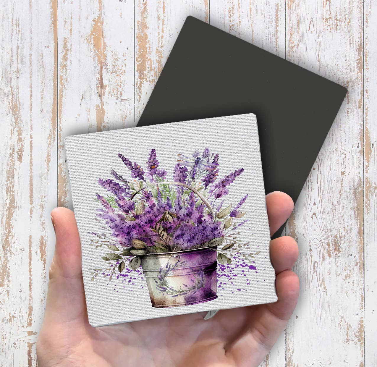 Spring garden Lavender Bouquet Magnet Fridge - Sets of 2